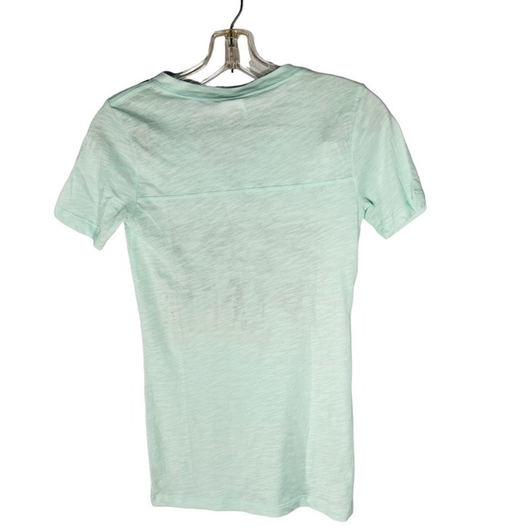 Pink Victoria’s Secret mint green graphic gold sequin v-neck tee shirt size XS - Picture 5 of 9